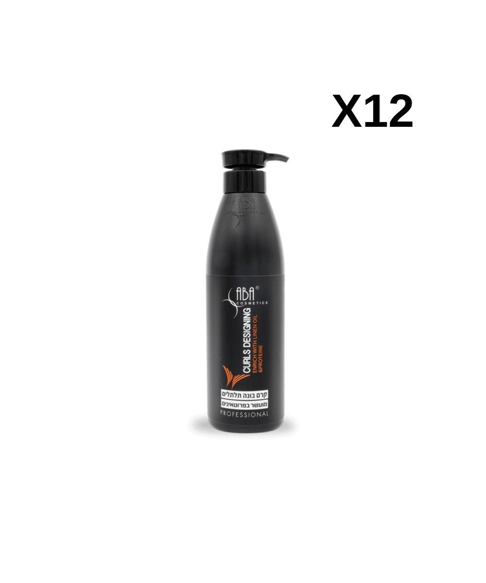 דיל! 12 יחידות קרם בונה תלתלים לשיער 500ML ABA Cosmetics