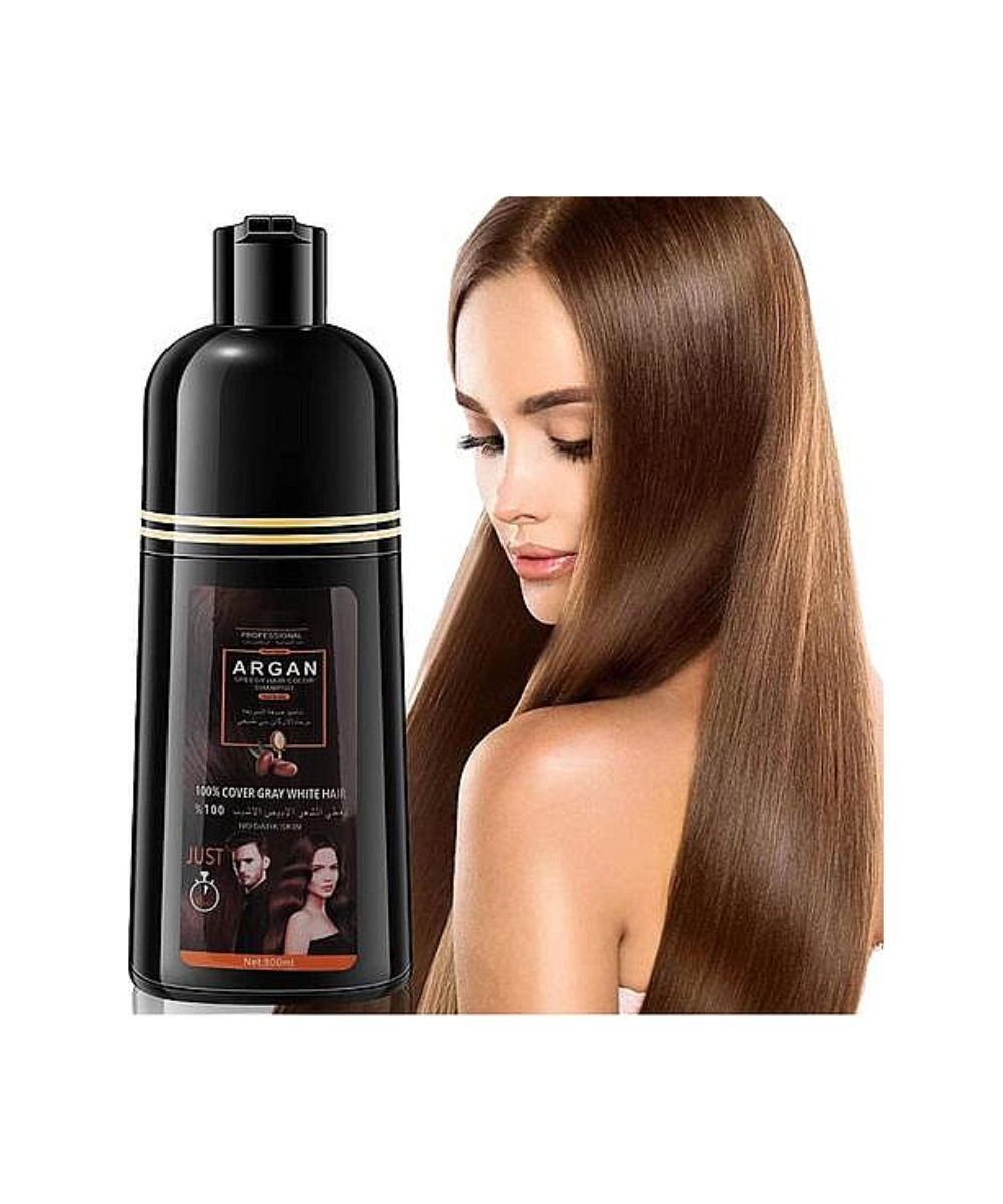 שמפו צבע שיער חום טבעי ARGAN 420ml
